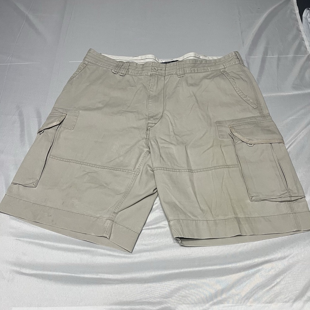 Vintage Polo Ralph Lauren Cargo Shorts Mens 40 Beige Baggy‎ Hike Cotton